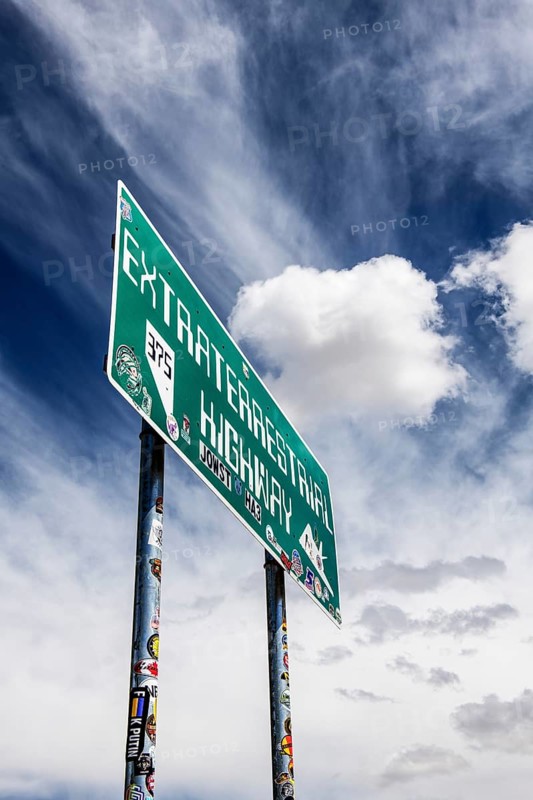 Extraterrestrial Highway sign, Nevada, USA, North America