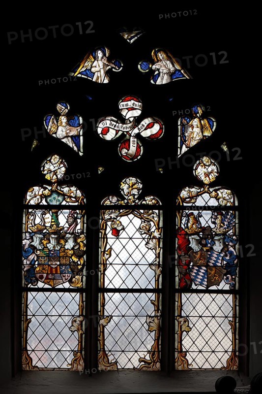 Stained glass window in the north aisle, east chapel of the Church of St., Church of St., St., St., Saint