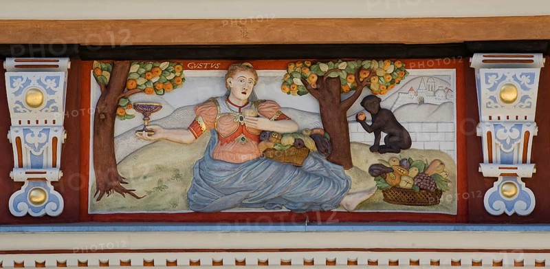 House to the wide hearth, allegory sense of taste (Gustus)
