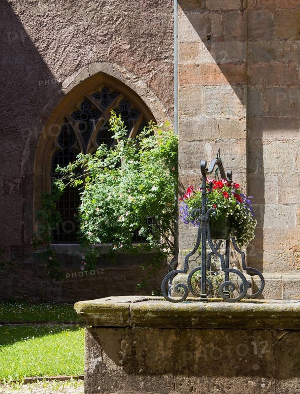 Cloister, Fountain, St., Saint, Saint