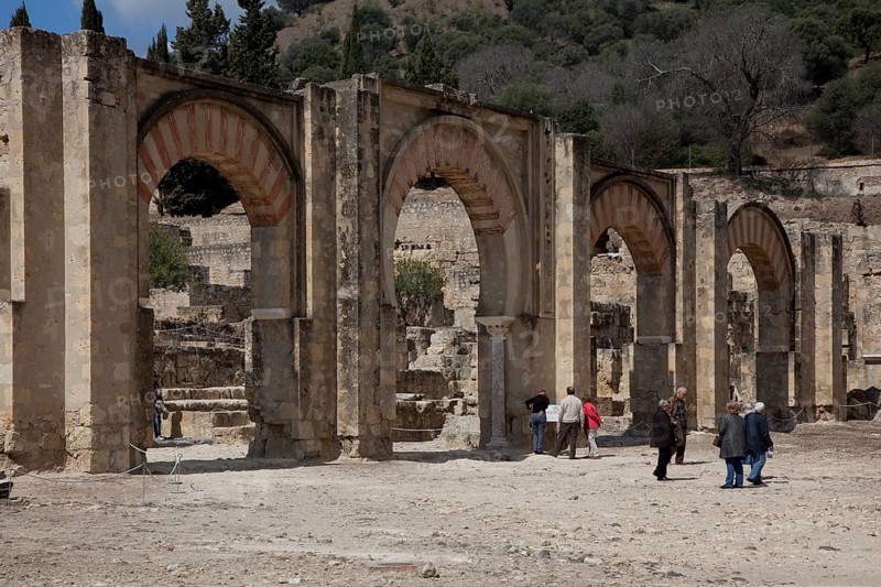 Medina Azahara, ruins of the palace city. Large portal complex on the parade ground