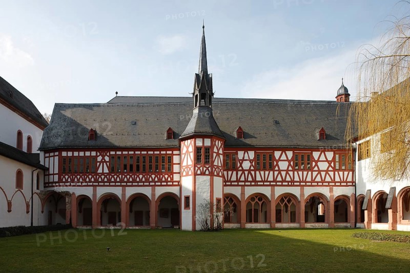 Cloister, view of the west wing, St., Sankt, Saint
