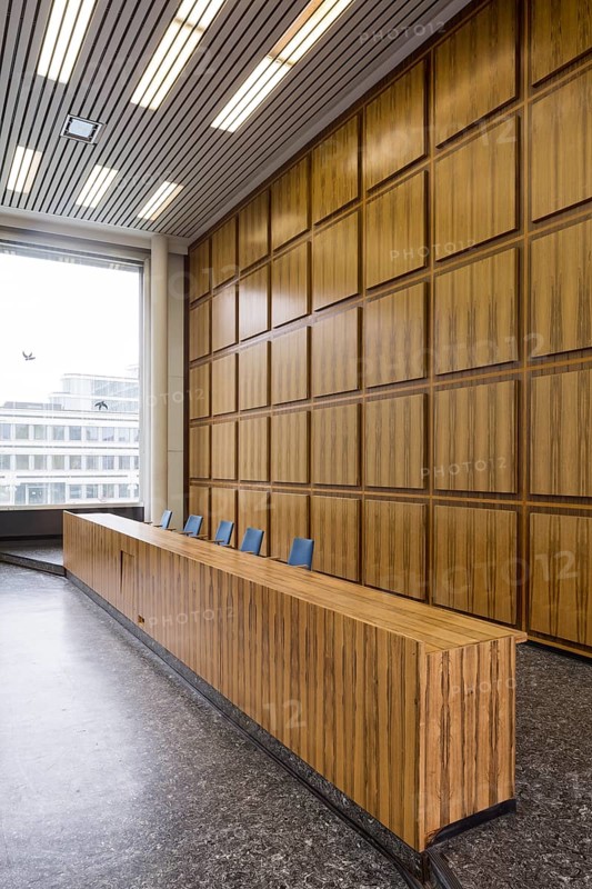 Allianzbauten am Tulpenfeld, built 1964-1969 by Hanns Dustmann, Press Centre of the German Bundestag, Hall of the Federal Press Conference