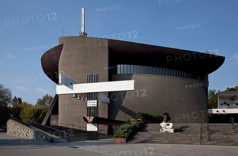 Church of the Mother of God the Queen of Poland (Polish: Kosciol Matki Bozej Królowej Polski), also known as the Ark of the Lord (Polish: Arka Pana), built between 1967 and 1977 by the architect Wojciech Pietrzyk, St., Sankt, Saint