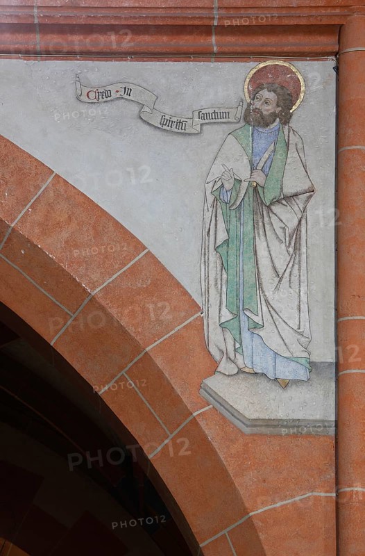 Nave arcades, paintings of the 12 apostles Church of St., Church of St., St., St., Saint