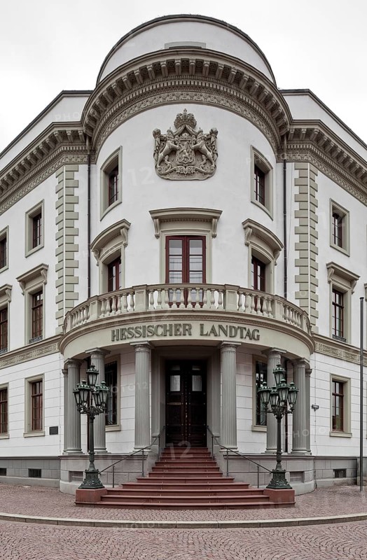 Former ducal palace, built in 1837-41 by Georg Moller, main portal
