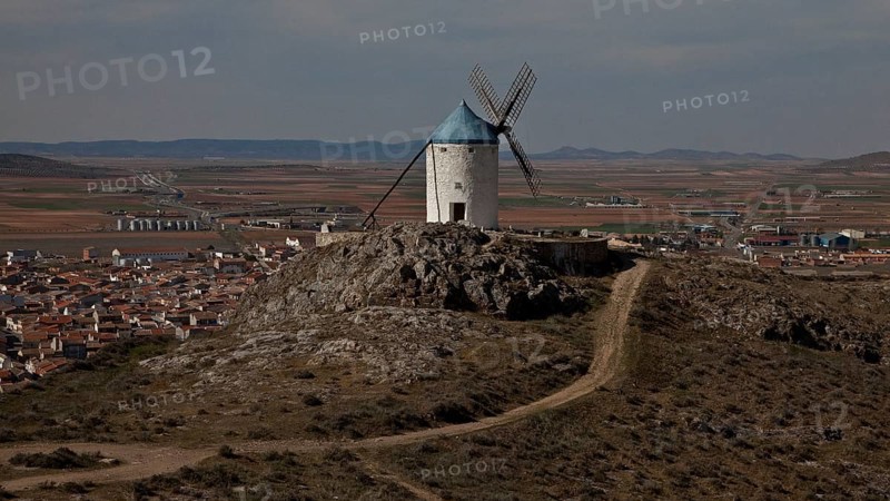 Windmill above the city