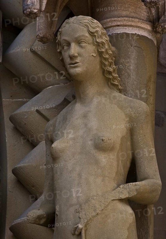 Bamberg, Cathedral Adam's Gate right vault Eve detail, St., Saint, Saint