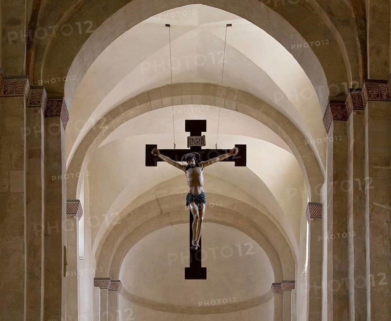 Choir vault with triumphal cross around 1500, St., Sankt, Saint