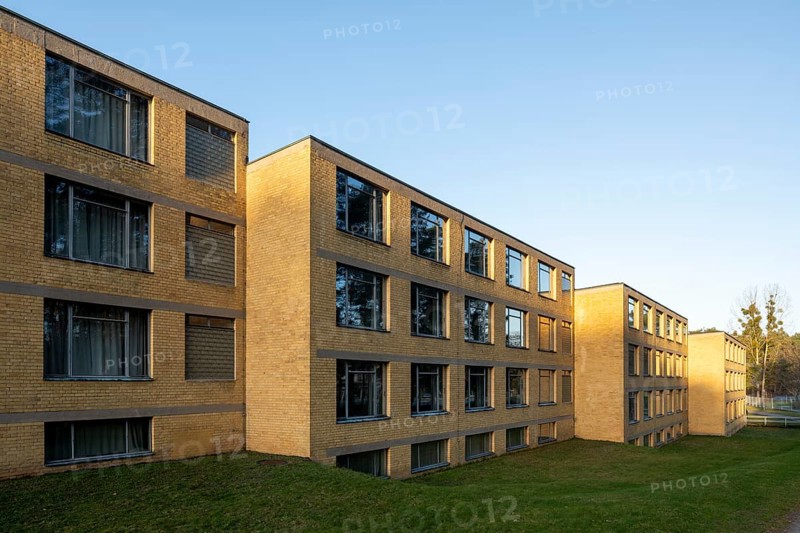 Bernau, Federal School of the General German Trade Union Federation, built 1928-1930 by Hannes Meyer and Hans Wittwer. Residential wing