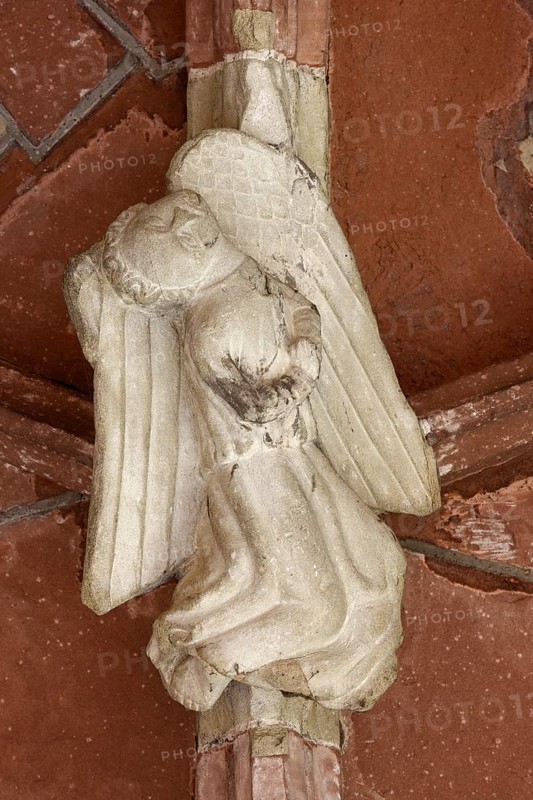 North wing of the cloister, angel as keystone in the vault, St., Sankt, Saint