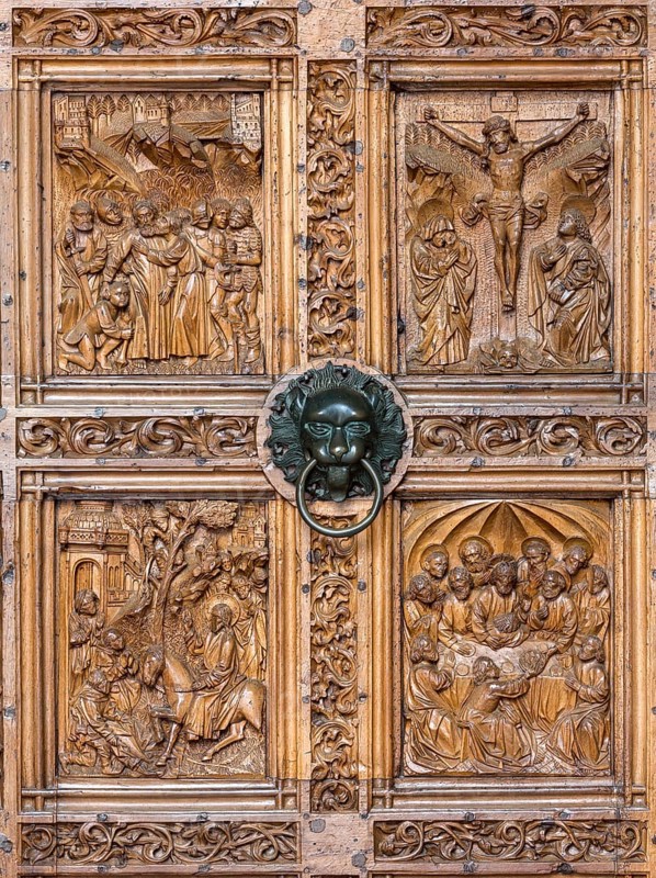 Constance, Minster, west portal, right door wing, sculptor Heinrich Yselin and Simon Haider around 1470