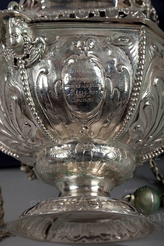 Censer, detail, goldsmithing and textile art from the 16th to the 20th century, St., Saint, Saint