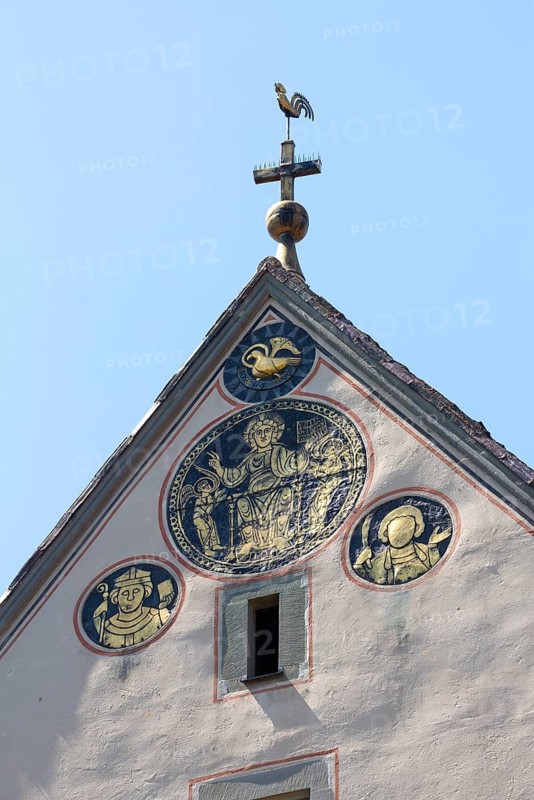 Constance, Minster, late Gothic weathercock above the choir gable, including copies of the Romanesque gold discs