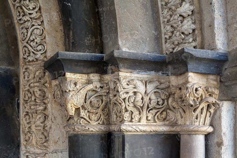 Brauweiler near Pulheim, St Nicholas Abbey Church, cloister, south portal, impost zone