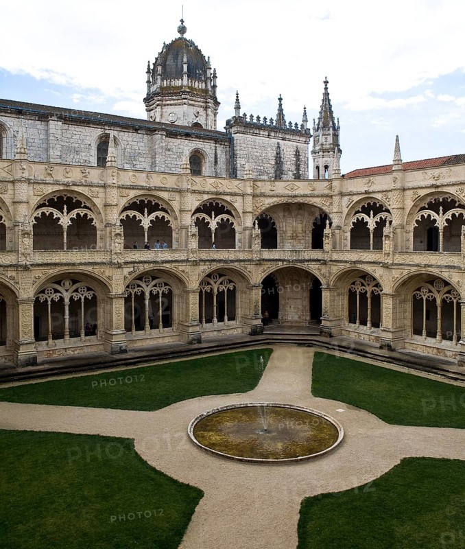 St Jerome's Monastery, cloister, south-west corner of the cloister, above it church with tower dome, St., Sankt, Saint