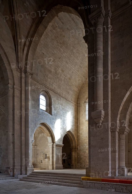 Cistercian monastery founded in 1144, church built 1175-1220, view from the nave into the southern transept arm with the side chapels, St., Sankt, Saint