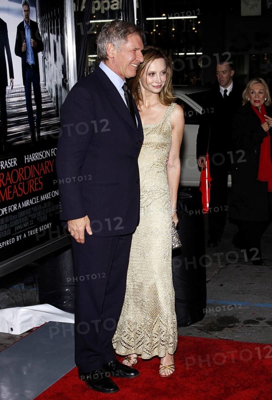 Calista Flockhart and Harrison Ford at the Los Angeles premiere of 'Extraordinary Measures' held at the Grauman's Chinese Theater in Hollywood, USA on January 19, 2010, Hollywood, California, USA, North America
