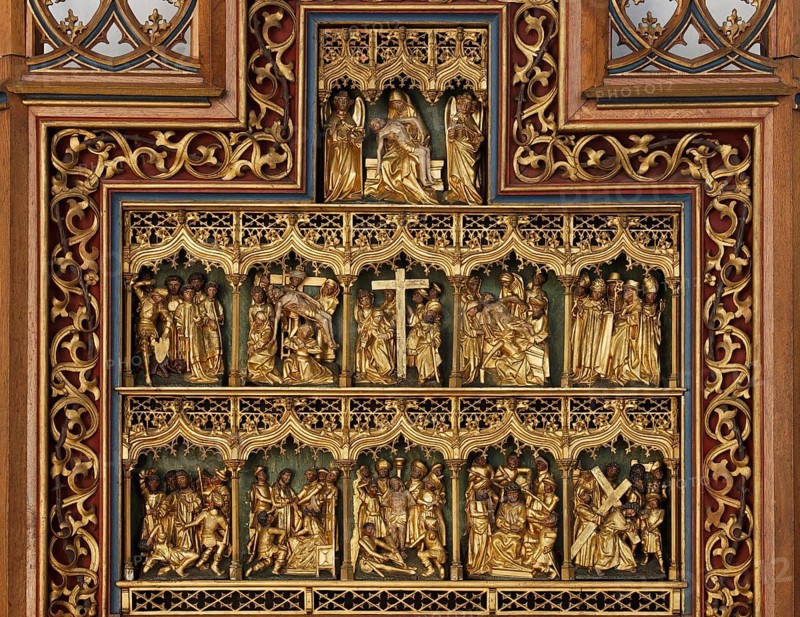 Parish church of St Mary's Assumption (completed 1505), right side altar, St, Sankt, Saint