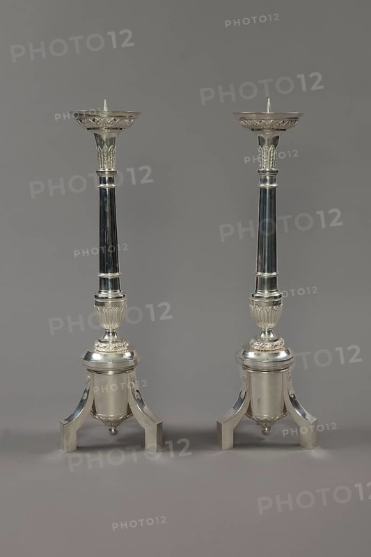 Altar candlesticks, goldsmithing and textile art from the 16th to the 20th century, St., Sankt, Saint