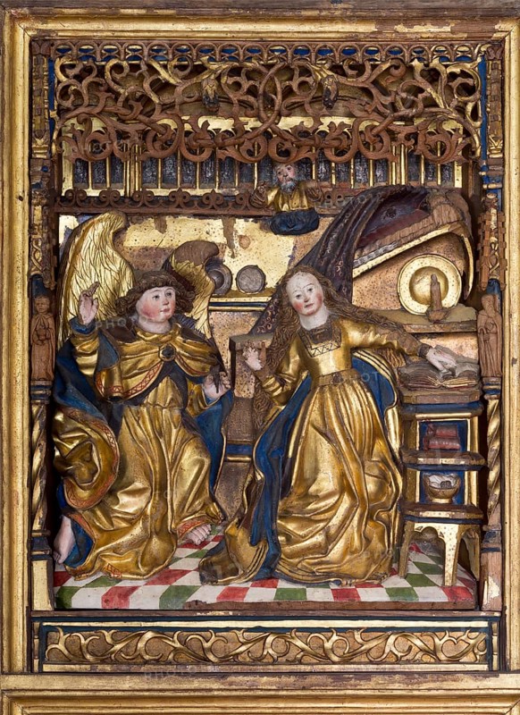 Root-Jesse altar from the castle church, around 1515, Annunciation, St., Saint, Saint