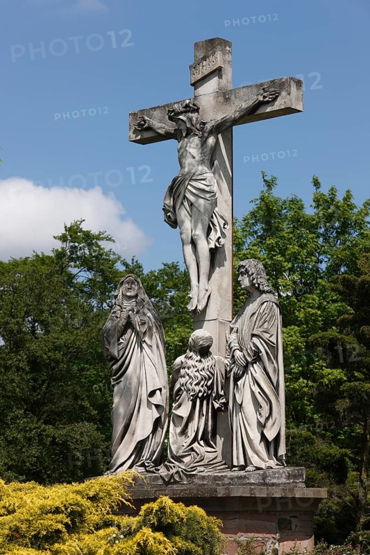 Crucifixion group by Caspar Weiß on the west side, St., Sankt, Saint