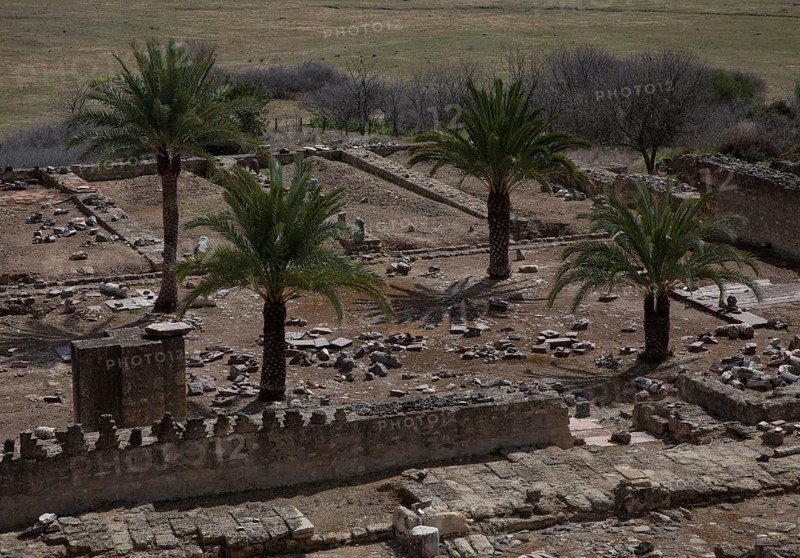 Medina Azahara, ruins of the palace city. Ruin of the mosque detail