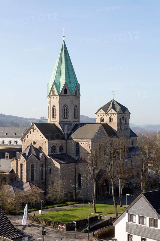 View from the north-east with the crossing and west tower