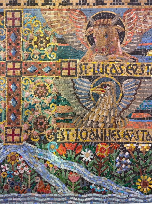Built between 1889 and 1891, mosaics behind the tabernacle, St., Sankt, Saint