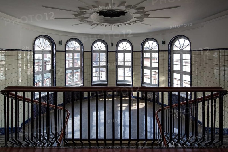 Hamburg Kontorhaus CHILEHAUS, built 1922-24 by Fritz Höger, staircase on the top floor