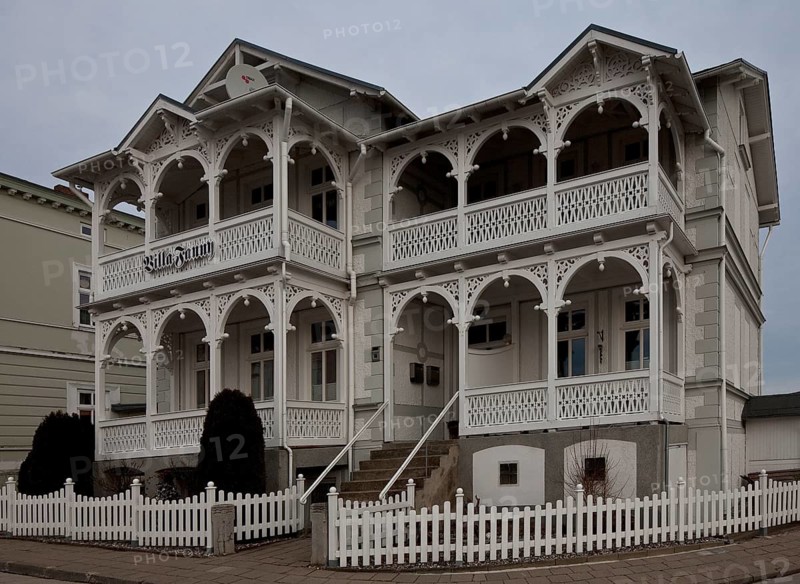 Typical example of Wilhelminian-style spa architecture, lake side with loggias