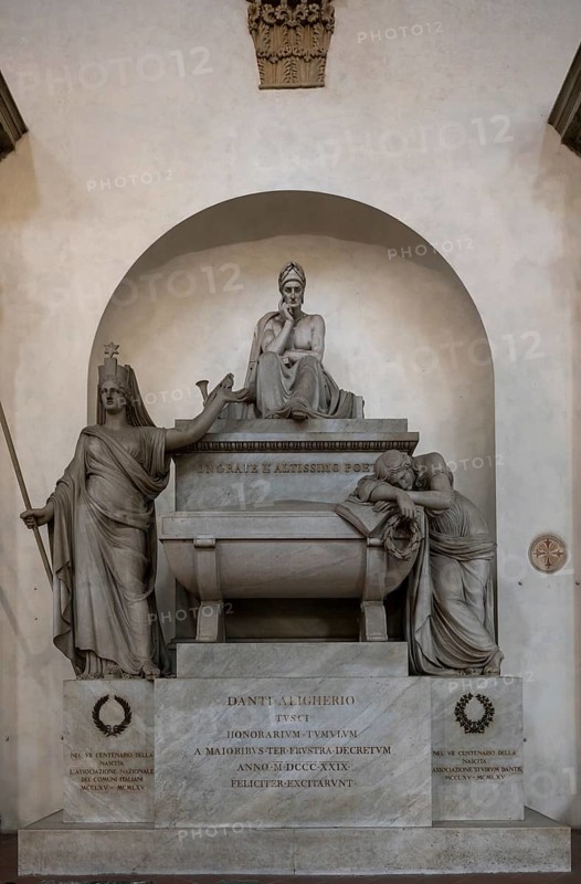 Florence, Firenze, Santa Croce, Cenotaph for Dante Alighieri, died 1321
