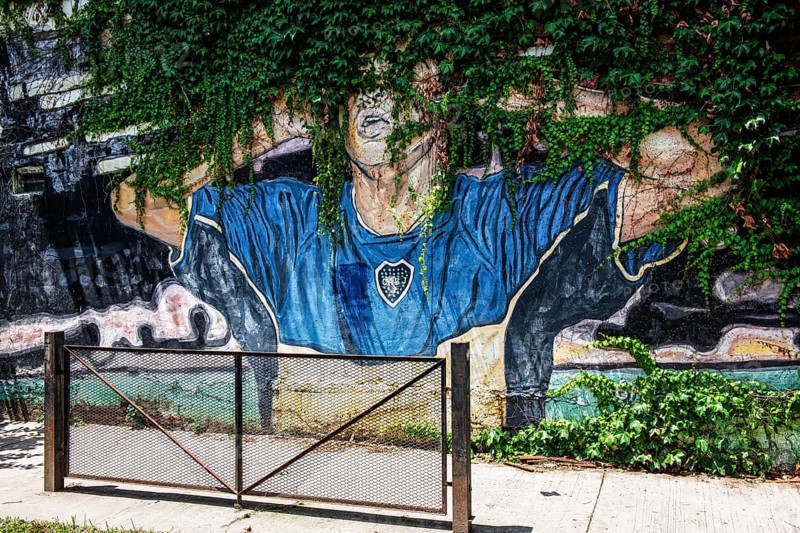 Mural Diego Maradona, La Boca, Buenos Aires, Argentina, South America