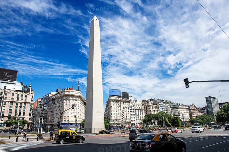 Obelisk, architect Alberto Prebisch, Avenida 9 de Julio, Plaza de la Republica, Buenos Aires, Argentina, South America