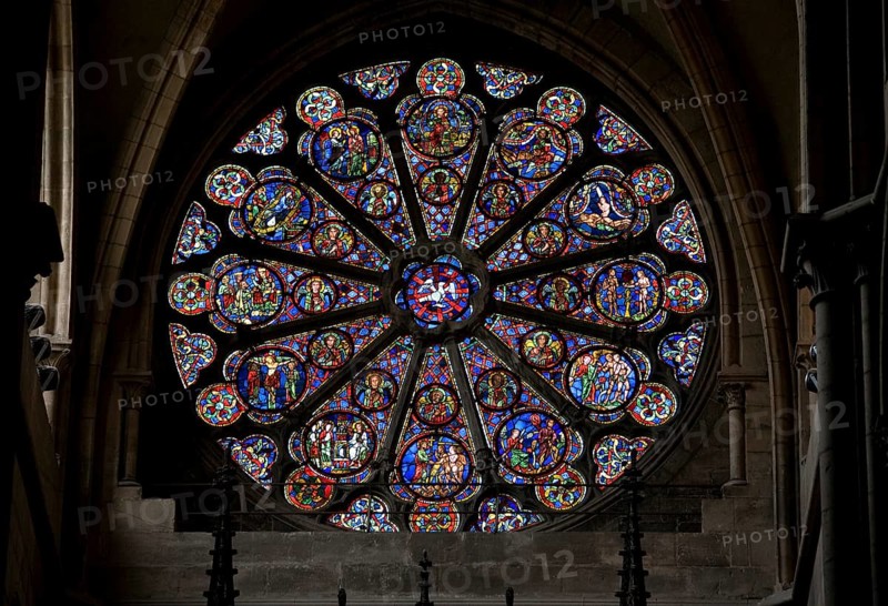 Rose window in the south transept, St., Sankt, Saint