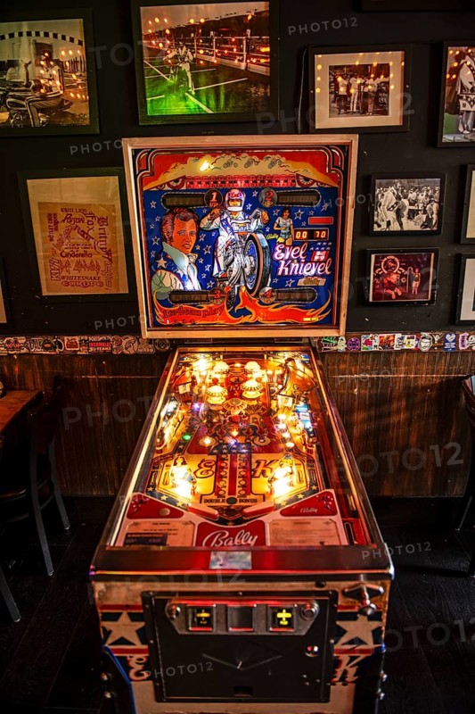 Evil Knievel pinball machine in the Evel Knievel Bar Las Vegas, Nevada, USA, North America