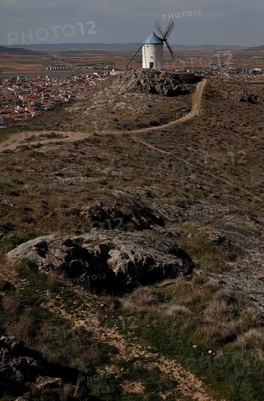 Windmill above the city