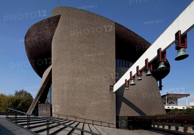 Church of the Mother of God the Queen of Poland (Polish: Kosciol Matki Bozej Królowej Polski), also known as the Ark of the Lord (Polish: Arka Pana), built between 1967 and 1977 by the architect Wojciech Pietrzyk, St., Sankt, Saint