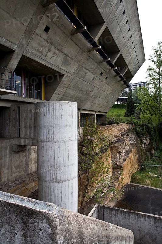Le Corbusier, 1961 to 1965, view from the outside staircase to the spiral staircase
