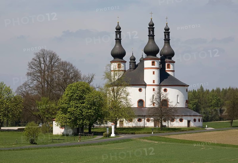 Waldsassen Holy Trinity Church Kappl. Pilgrimage church built in 1689 by architect Georg Dietzenhofer. Exterior view, St., Saint, Saint