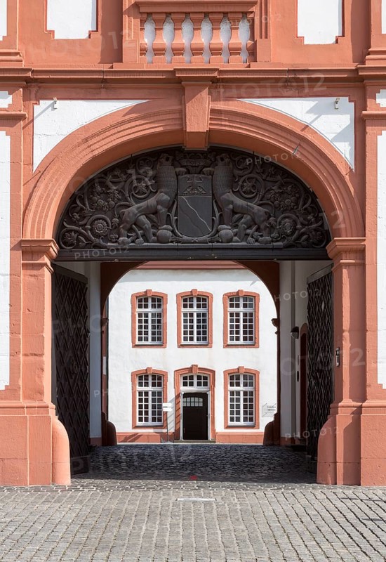 Prelature, outer portal with carved lintel from 1936