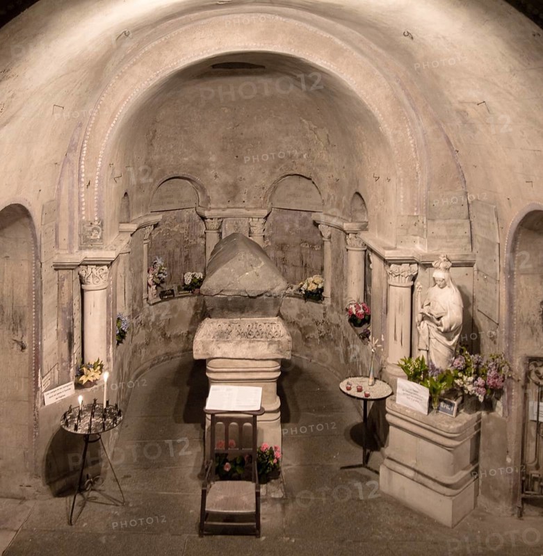 Crypt with tomb of St Radegonde, St, Saint, Saint