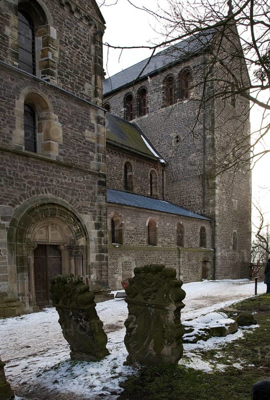 North-east view, baroque gravestones in front, St., Sankt, Saint