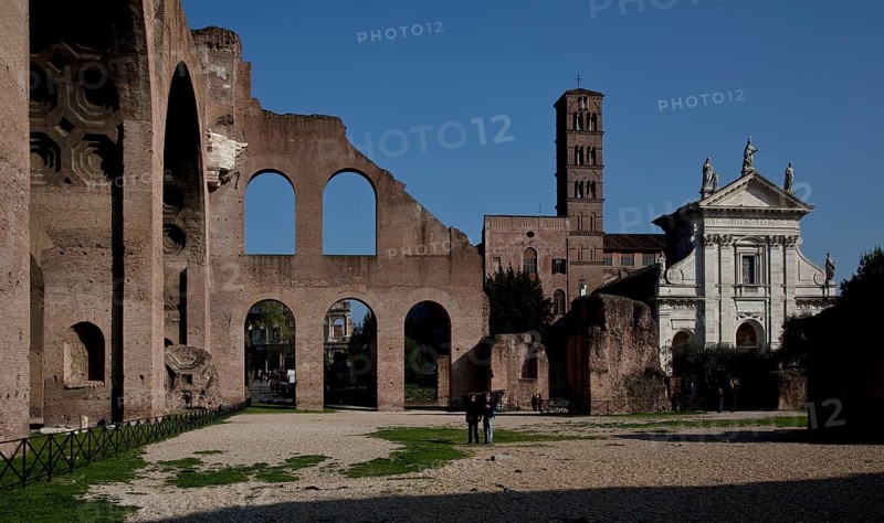 Santa Francesca Romana from north-west, left Maxentius basilica, St., Saint, Saint