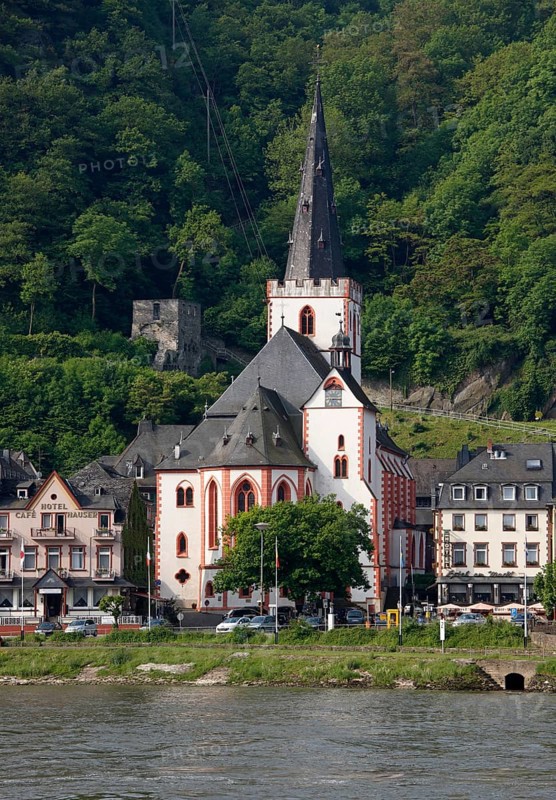 View from the east over the Rhine Church of St., Church of St., St., St., Saint