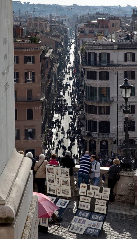 View of Via dei Condotti seen from above