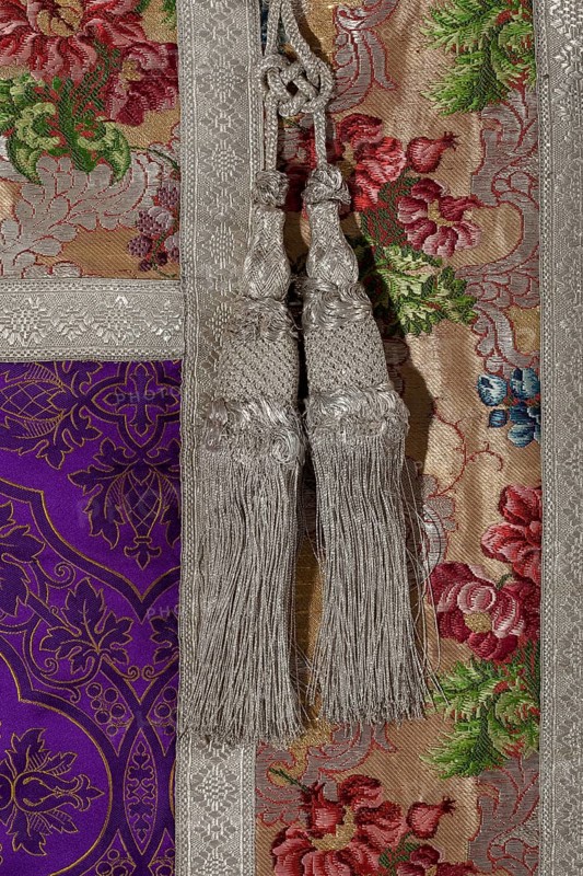 Purple silk regalia, 1912, trimming fabric around 1740, goldsmithing and textile art from the 16th to the 20th century, St., Saint, Saint