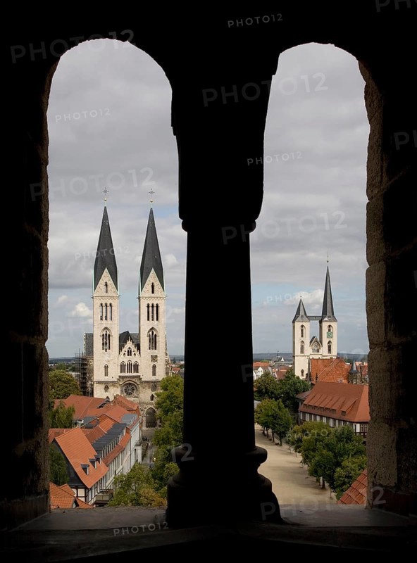 View from the north-east tower of the cathedral (left) and St Martin's Church, St, St, Saint