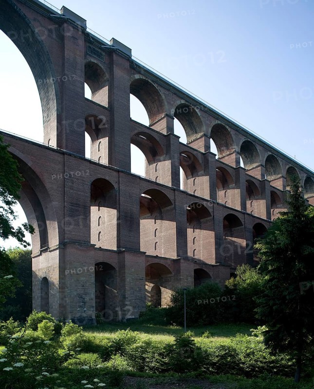 Göltzschtal bridge, built from 1846 to 1851, railway bridge. View from SE