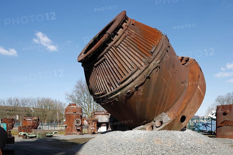 Oldest blast furnace in the Ruhr area, scrap yard